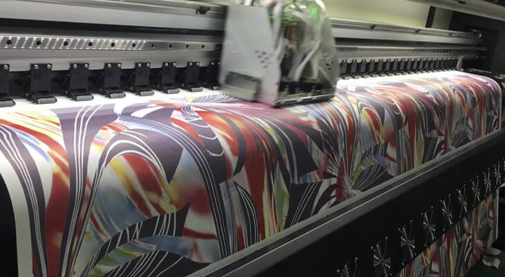 Черника принт — машинная печать на ткани оптом